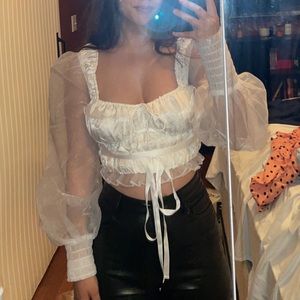 For Love and Lemons Gabrielle Top in White